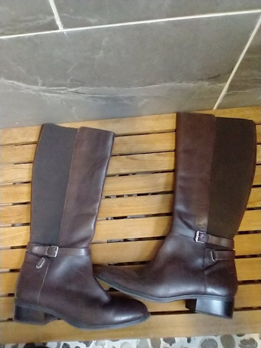 Lauren Ralph Lauren "Meranda" Dark Brown Leather Riding Boots Size 10B
